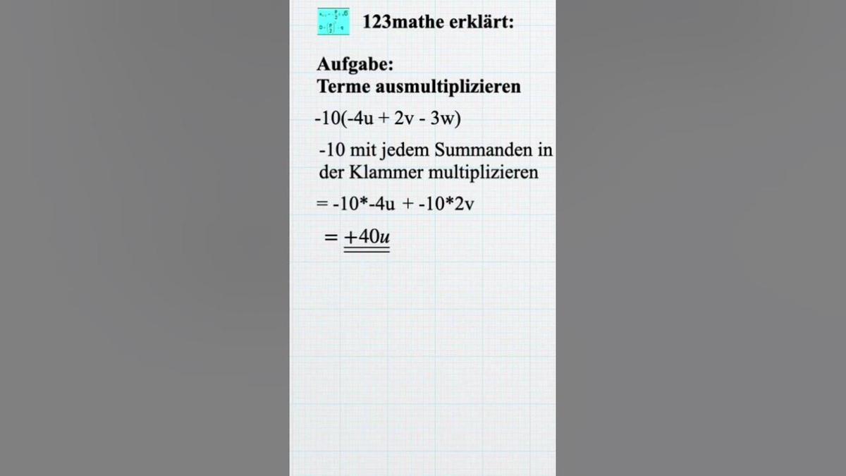 'Video thumbnail for Terme ausmultiplizieren #shorts'