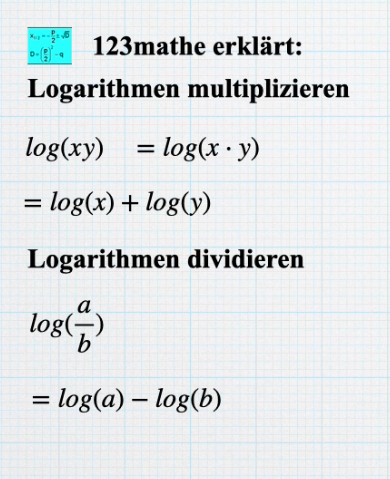 'Video thumbnail for Logarithmen multiplizieren dividieren #shorts'