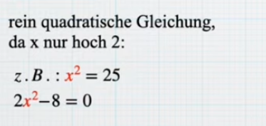 'Video thumbnail for (Rein) Quadratische Gleichungen #shorts'