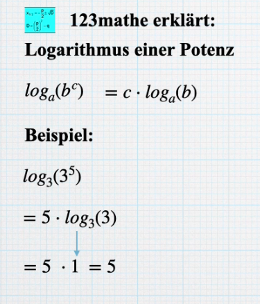 'Video thumbnail for Logarithmus einer Potenz berechnen #shorts'