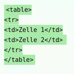 HTML Tabellen 1: Kleinstmögliche Tabelle